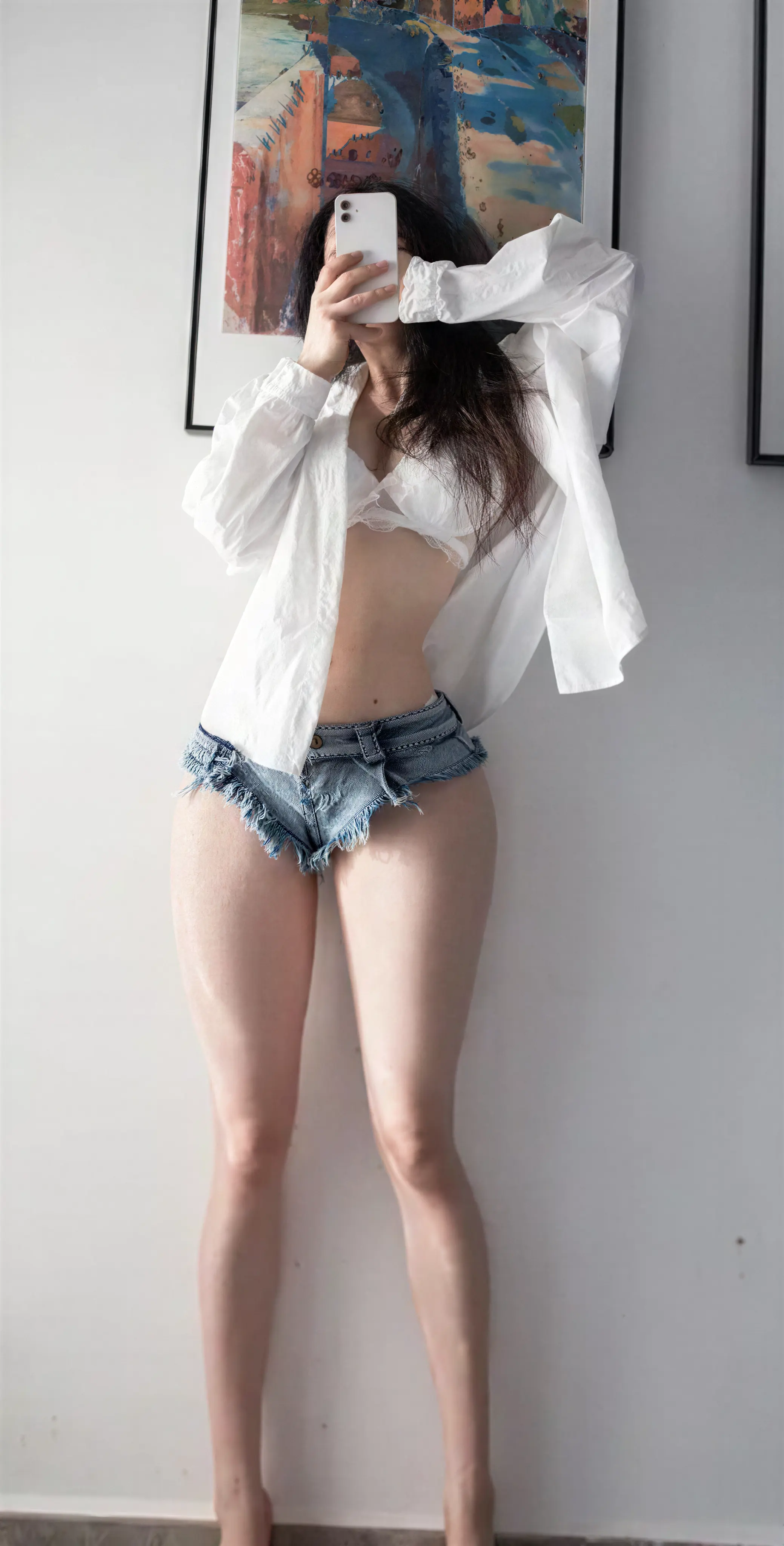 Cool文茜 – 白衬衫牛仔 11P